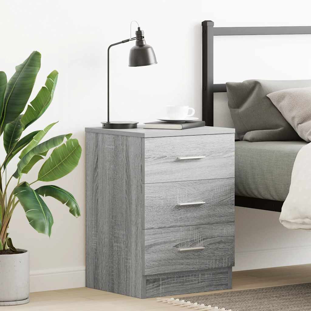 Bedside Cabinet 38X35X56 Cm Engineered Wood