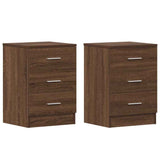 Bedside Cabinets 2 pcs Brown Oak 38x35x56 cm Engineered Wood