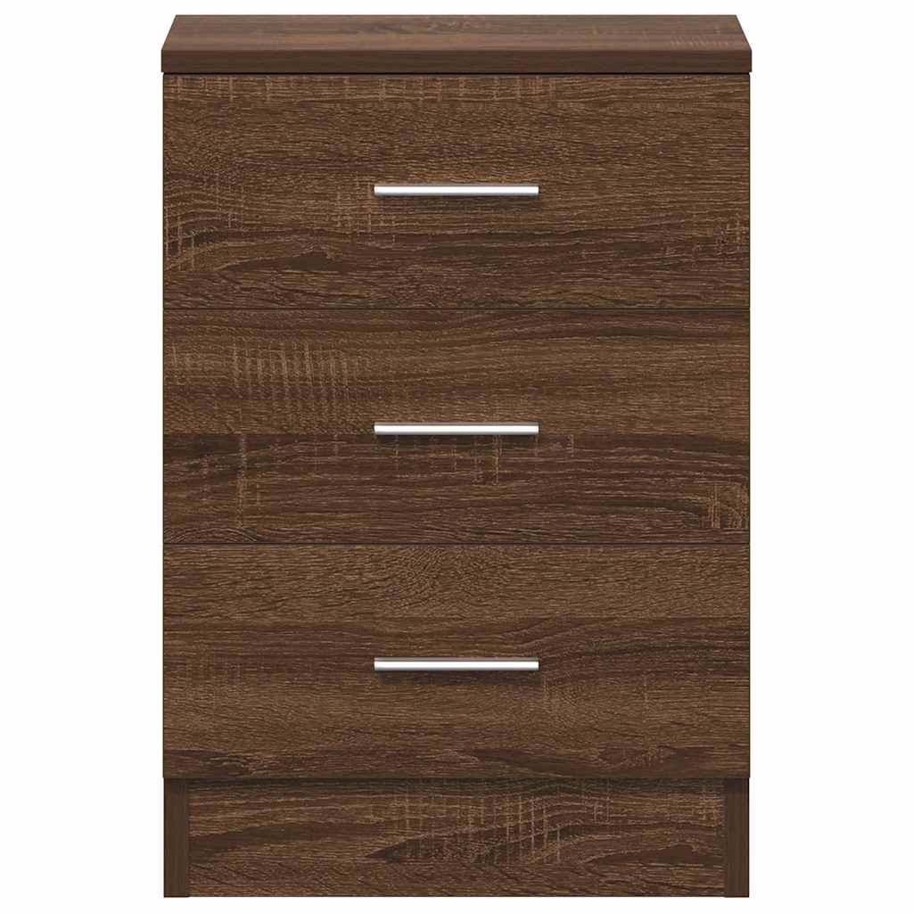 Bedside Cabinets 2 pcs Brown Oak 38x35x56 cm Engineered Wood