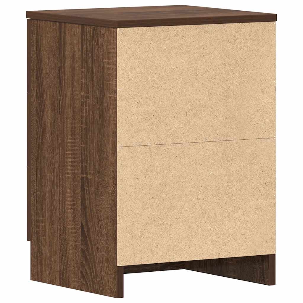 Bedside Cabinets 2 pcs Brown Oak 38x35x56 cm Engineered Wood