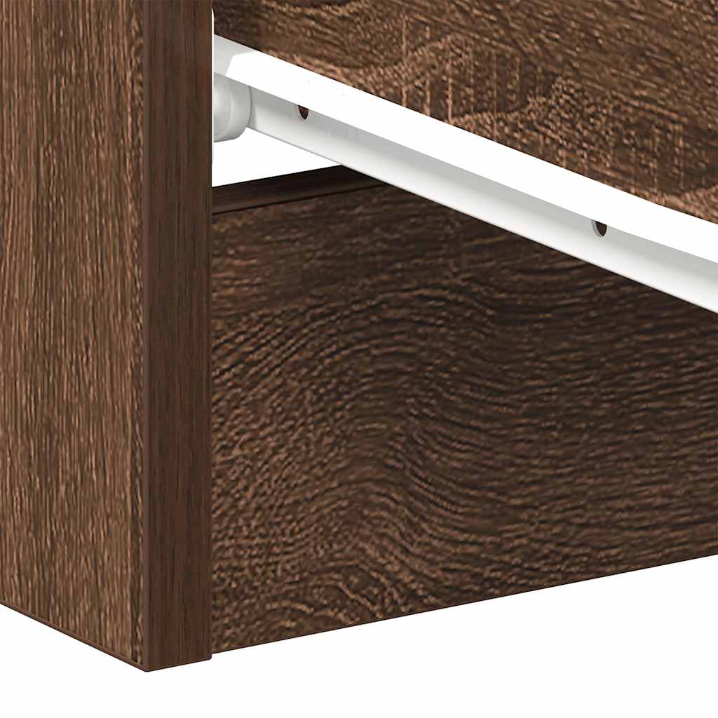 Bedside Cabinets 2 pcs Brown Oak 38x35x56 cm Engineered Wood