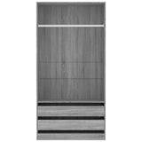 Wardrobe Grey Sonoma 100x50x200 cm Engineered Wood