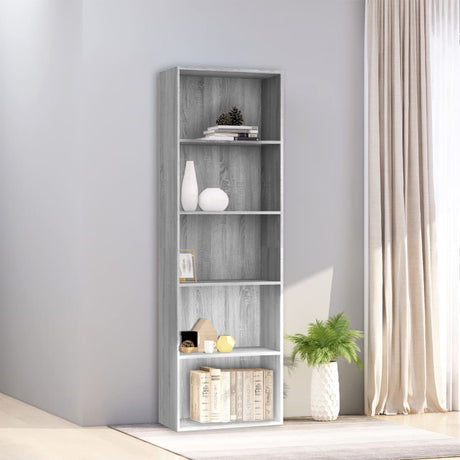 5-Tier Book Cabinet 80X30X Engineered Wood