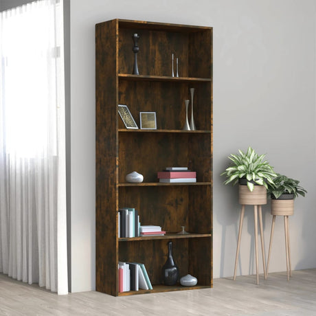 5-Tier Book Cabinet 80X30X Engineered Wood