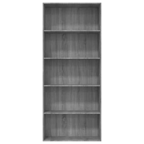 5-Tier Book Cabinet 80X30X Engineered Wood