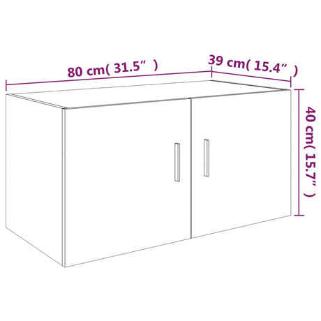 Wall Mounted Cabinet 80X39X40 Cm Engineered Wood