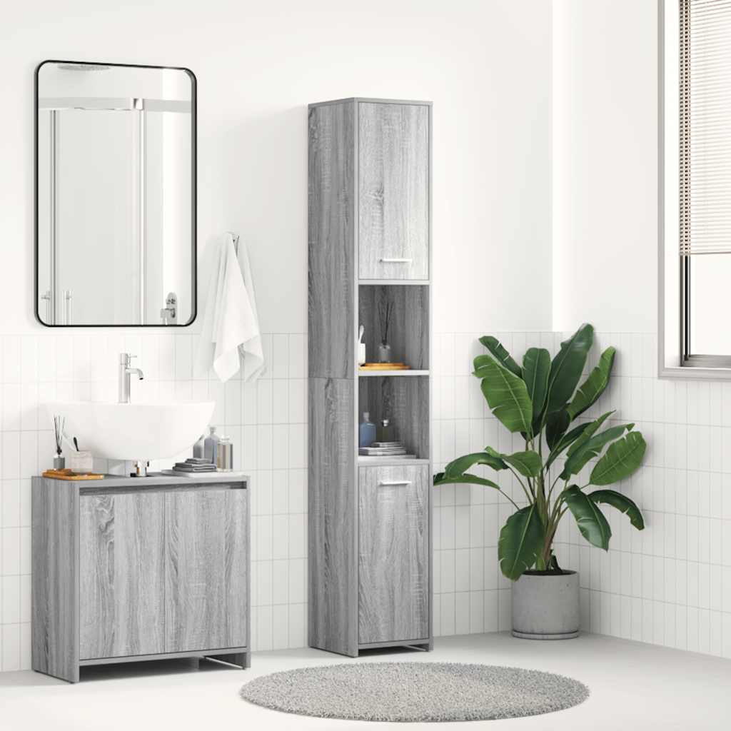 Bathroom Cabinet 30X30X183.5 Cm Engineered Wood