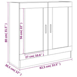 Vitrine Cabinet 82.5X30.5X Engineered Wood