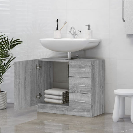 Sink Cabinet 63X30X54 Cm Engineered Wood