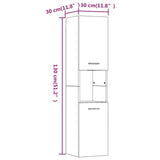 Bathroom Cabinet 30X30X130 Cm Engineered Wood