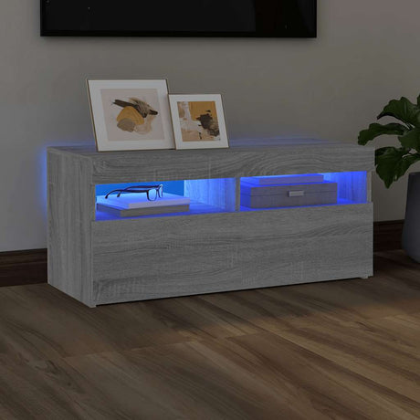 Tv Cabinet With Led Lights 60X35X40 Cm