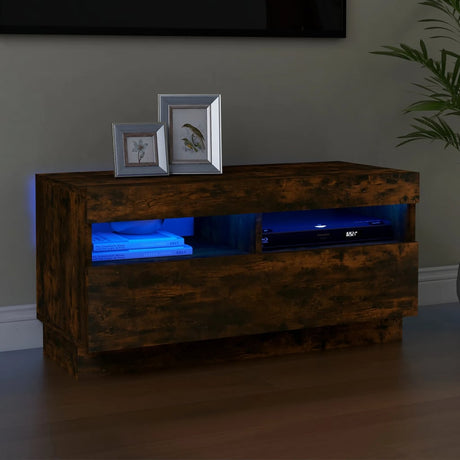 Tv Cabinet With Led Lights 80X35X40 Cm