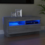Tv Cabinet With Led Lights 80X35X40 Cm