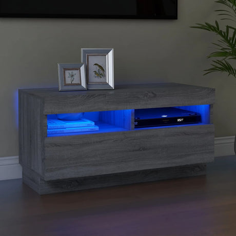 Tv Cabinet With Led Lights 80X35X40 Cm