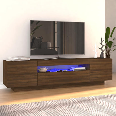 Tv Stand With Led Lights - , 160X35X40 Cm, Made From Engineered Wood
