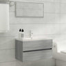 2 Piece Bathroom Furniture Set Engineered Wood