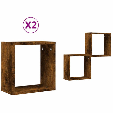 Wall Cube Shelves 2 Pcs 30X15X30 Cm
