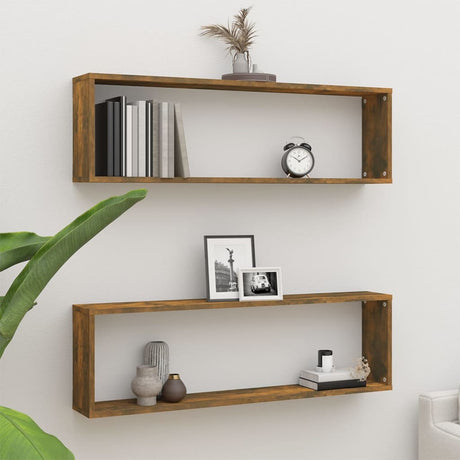 Wall Cube Shelves 4 Pcs 100X15X30 Cm Engineered Wood