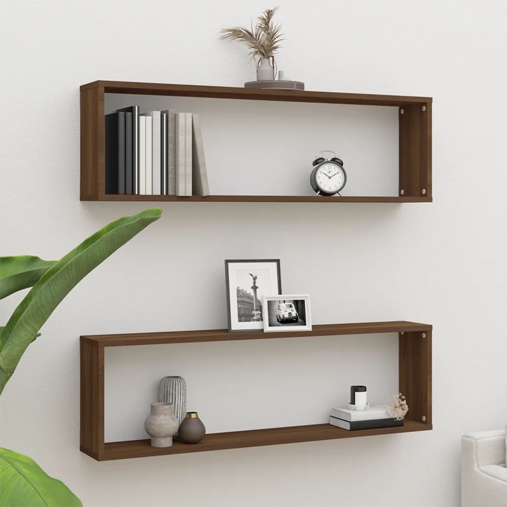 Wall Cube Shelves 4 Pcs 100X15X30 Cm Engineered Wood