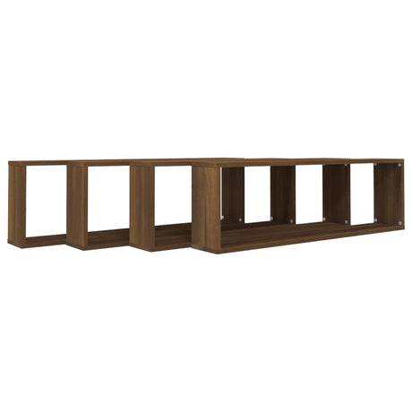 Wall Cube Shelves 4 Pcs 100X15X30 Cm Engineered Wood