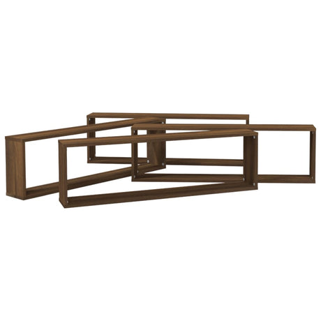 Wall Cube Shelves 4 Pcs 100X15X30 Cm Engineered Wood