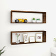 Wall Cube Shelves 2 Pcs 80X15X26.5 Cm Engineered Wood
