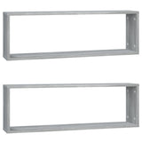 Wall Cube Shelves 2 Pcs 80X15X26.5 Cm Engineered Wood