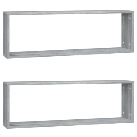 Wall Cube Shelves 2 Pcs 80X15X26.5 Cm Engineered Wood