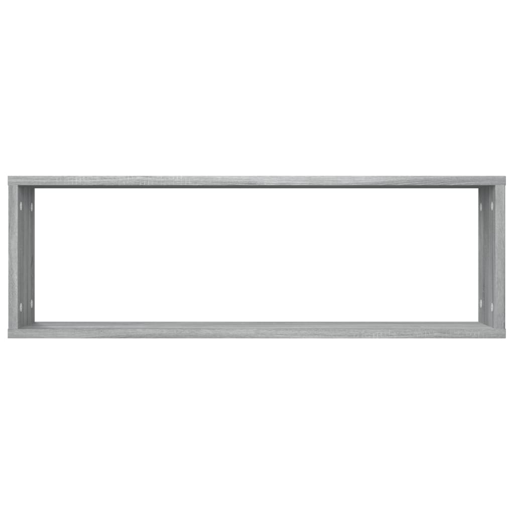 Wall Cube Shelves 2 Pcs 80X15X26.5 Cm Engineered Wood