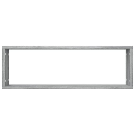 Wall Cube Shelves 2 Pcs 80X15X26.5 Cm Engineered Wood