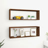Wall Cube Shelves 2 Pcs 80X15X26.5 Cm Engineered Wood