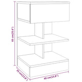 Bedside Cabinet Smoked Oak 40x35x65 cm Engineered Wood