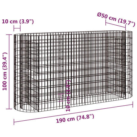 Gabion Raised Bed Galvanised Iron