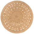 Area Rug Braided Design Jute Round