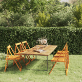 Folding Garden Chairs 2 Pcs Solid Acacia Wood