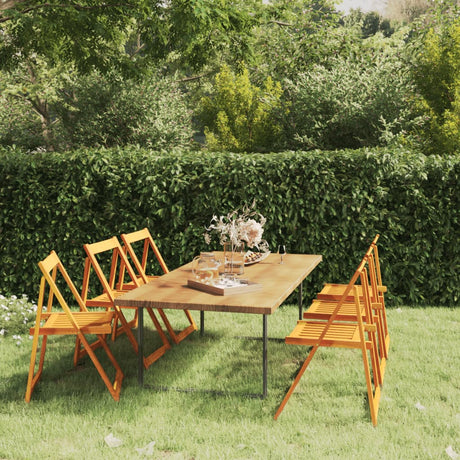 Folding Garden Chairs 2 Pcs Solid Acacia Wood