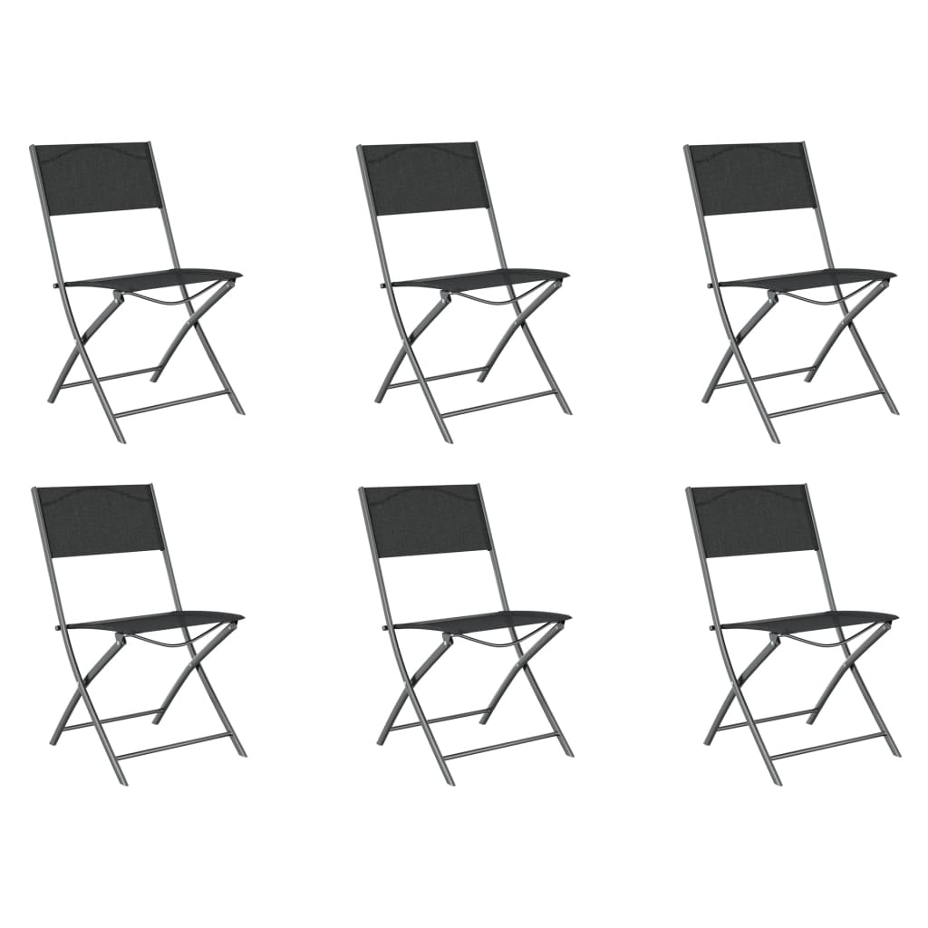 7 Piece Garden Dining Set Grey And Black