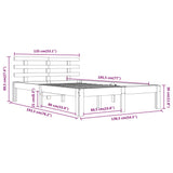 Bed Frame without Mattress White 135x190cm Double