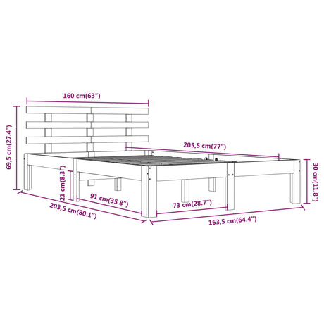 Bed Frame Without Mattress Solid Wood