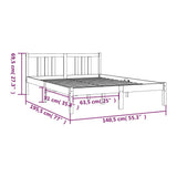 Bed Frame Without Mattress Solid Wood Double
