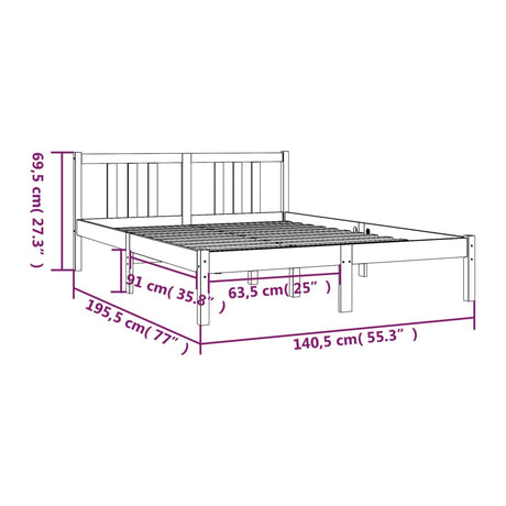 Bed Frame Without Mattress Solid Wood Double