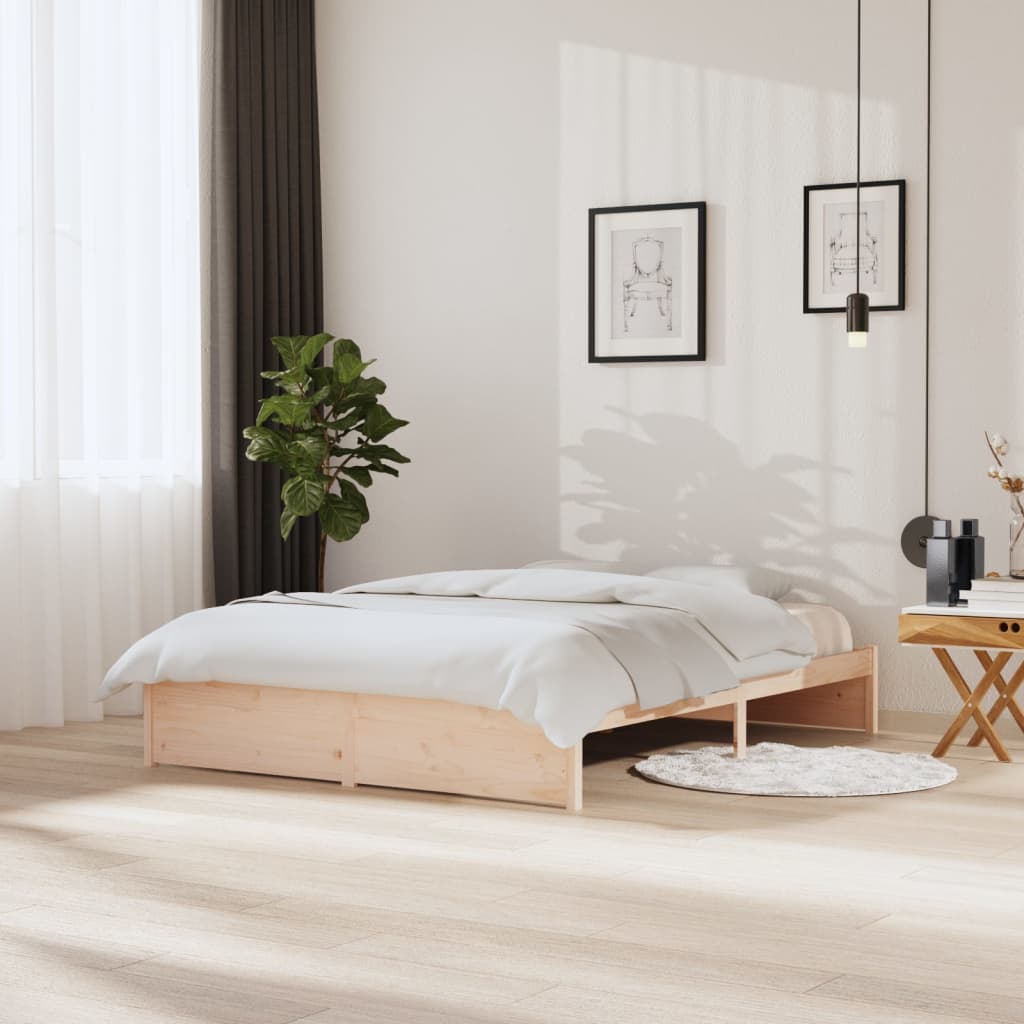 Bed Frame Without Mattress Solid Wood King Size King Size