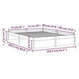 Bed Frame Without Mattress Solid Wood King Size King Size