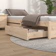 Bed Drawers 2 Pcs Solid Wood Pine