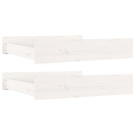 Bed Drawers 2 Pcs Solid Wood Pine