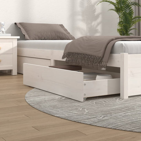 Bed Drawers 4 Pcs Solid Wood Pine