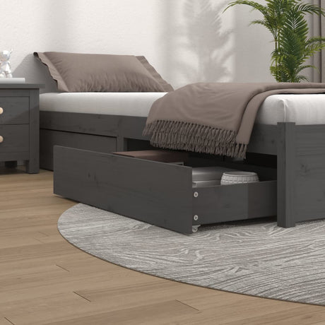 Bed Drawers 4 Pcs Solid Wood Pine