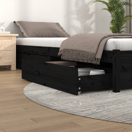 Bed Drawers 4 Pcs Solid Wood Pine