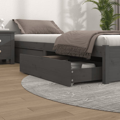 Bed Drawers 4 Pcs Solid Wood Pine