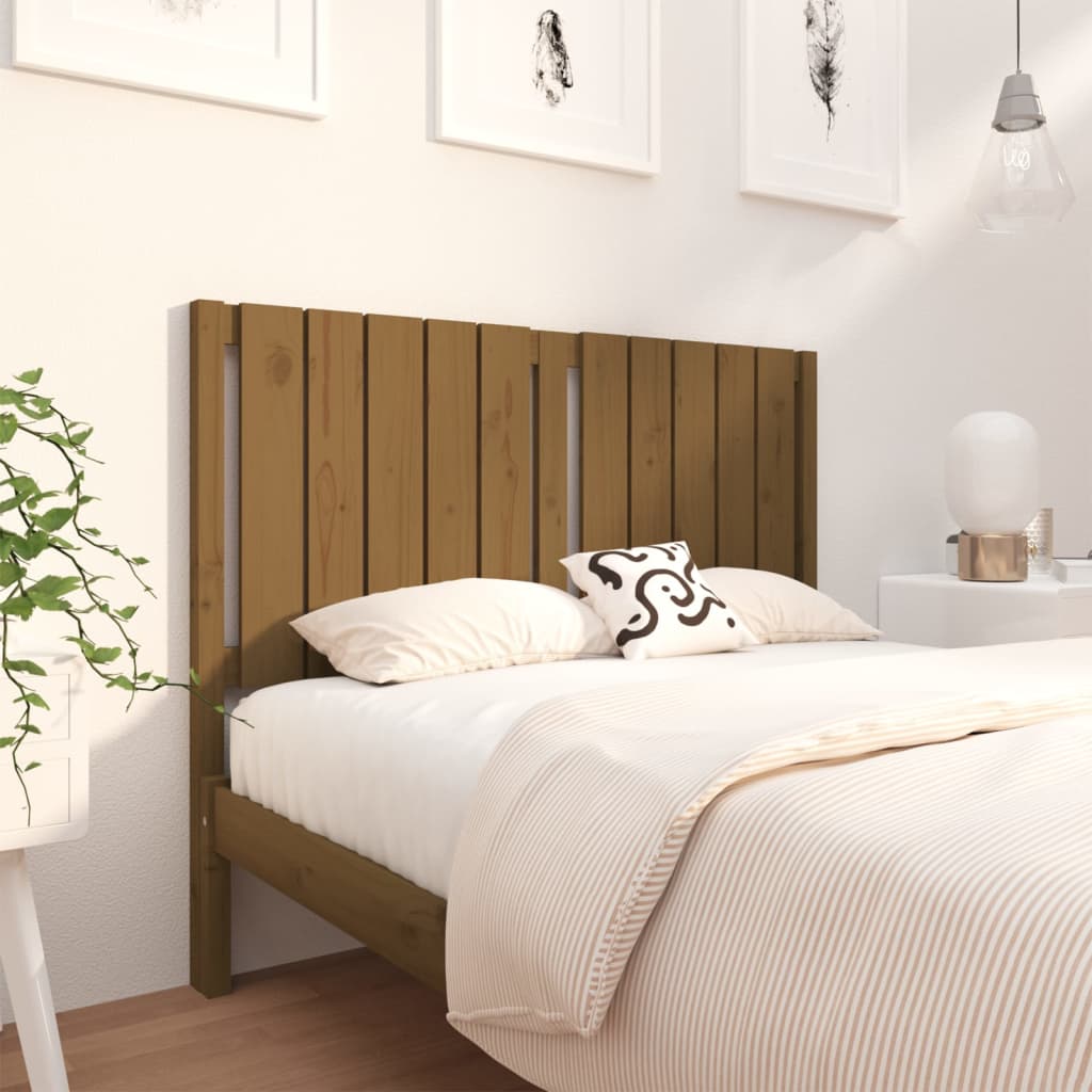 Bed Headboard 80.5X4X100 Cm Solid Wood Pine